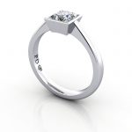 Video-Princess Engagement Ring, Platinum, RS10, 3D