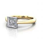 Princess Engagement Ring, Yellow Gold, RS10, LF Princess Engagement Ring, Yellow Gold, RS10, LF