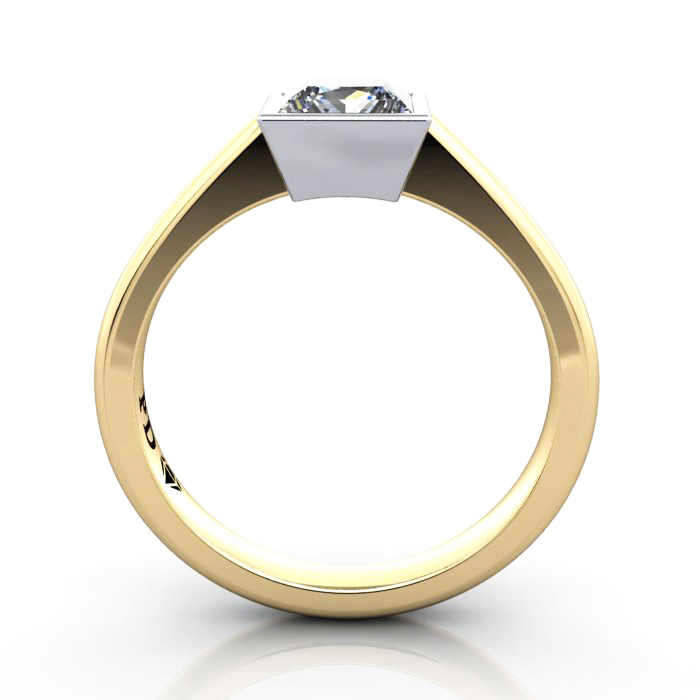 Princess Engagement Ring, Yellow Gold, RS10, TF Princess Engagement Ring, Yellow Gold, RS10, TF