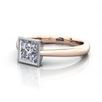 Princess Engagement Ring, Rose Gold, RS10, LF Princess Engagement Ring, Rose Gold, RS10, LF