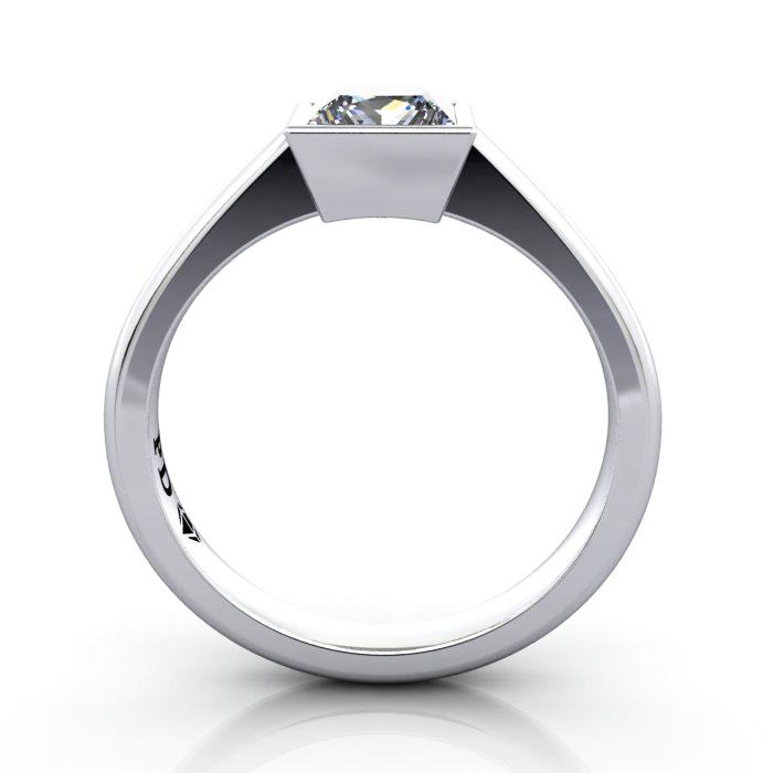 Princess Engagement Ring, Platinum, RS10, TF