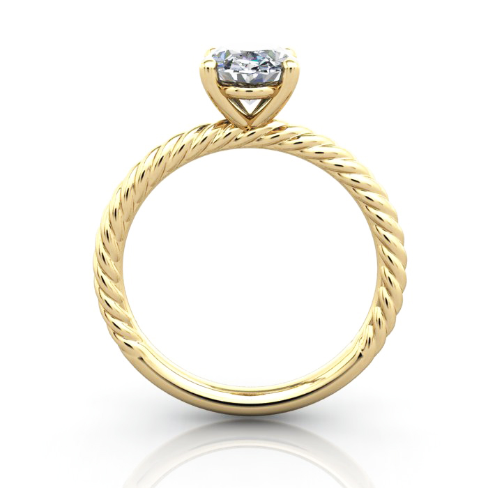 Oval Engagement Ring, Yellow Gold, RS38, TF Oval Engagement Ring, Yellow Gold, RS38, TF