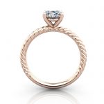 Oval Engagement Ring, Rose Gold, RS38, TF