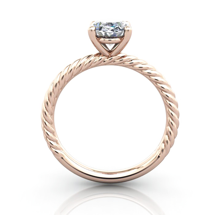 Oval Engagement Ring, Rose Gold, RS38, TF