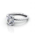Oval Engagement Ring, Platinum, RS38, LF Oval Engagement Ring, Platinum, RS38, LF