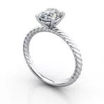 Oval Engagement Ring, Platinum, RS38, 3D Oval Engagement Ring, Platinum, RS38, 3D