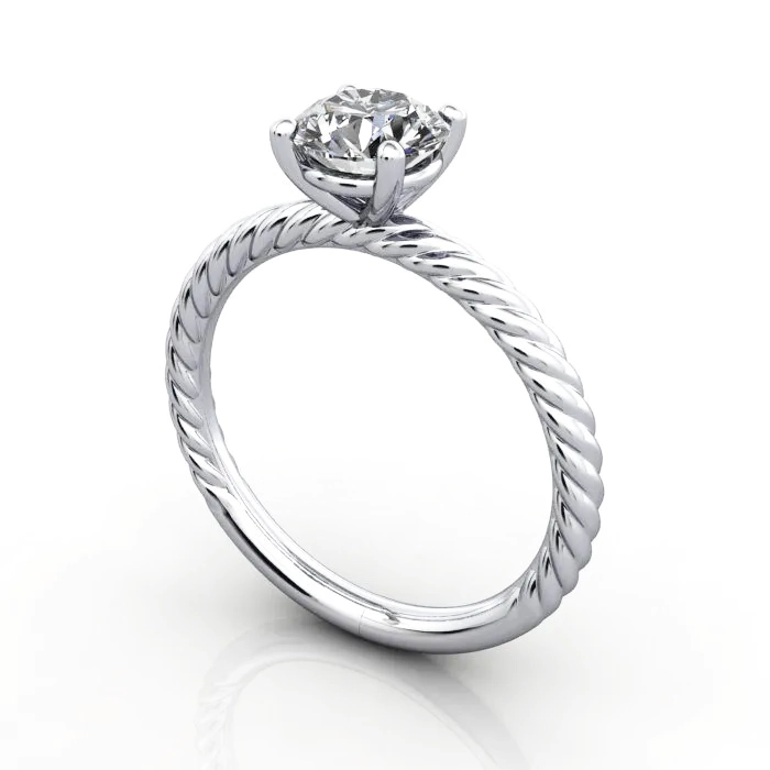 Diamond Engagement Ring, RS38, Platinum, Round, 3D Diamond Engagement Ring, RS38, Platinum, Round, 3D