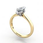 Marquise Engagement Ring, RS28, Yellow Gold, 3D Marquise Engagement Ring, RS28, Yellow Gold, 3D