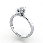 Marquise Engagement Ring, RS28, White Gold, 3D Marquise Engagement Ring, RS28, White Gold, 3D