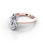 Marquise Engagement Ring, Rose Gold, RS34, LF