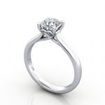 Cushion Engagement Ring, Platinum, RS1, 3D Cushion Engagement Ring, Platinum, RS1, 3D