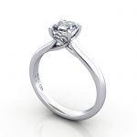 Asscher Engagement Ring, Platinum, RS1, 3D
