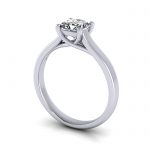 Engagement Ring, Princess Cut, RS12, Platinum, 3D Princess cut Diamond Ring, RS12