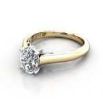 Oval Engagement Ring, Yellow Gold, RS35, LF Oval Engagement Ring, Yellow Gold, RS35, LF