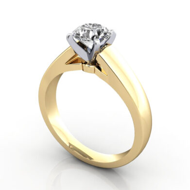 Diamond Solitaire RS46 Round Yellow 3D