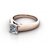 Diamond Solitaire RS46 Round Rose LF