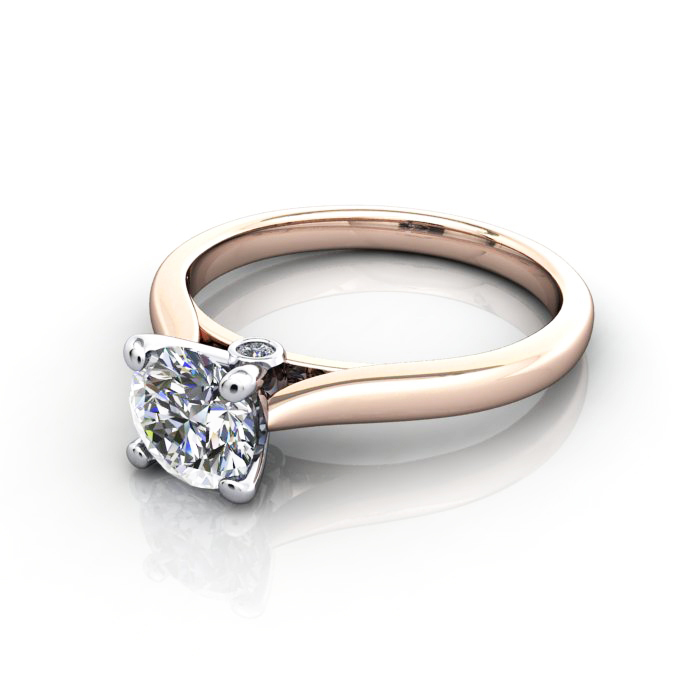 Diamond Solitaire RS45 Round Rose LF Diamond Solitaire RS45 Round Rose LF