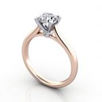 Diamond Solitaire RS45 Round Rose 3D