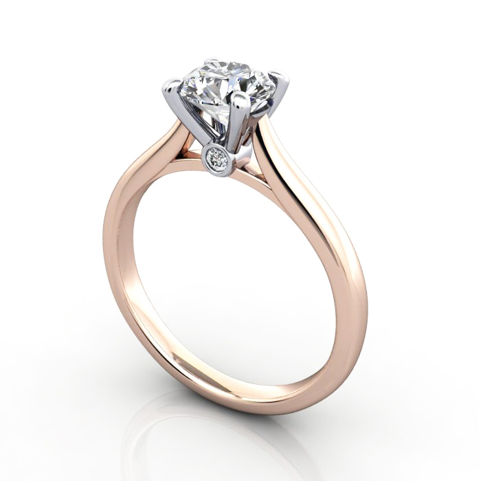 Diamond Solitaire RS45 Round Rose 3D Diamond Solitaire RS45 Round Rose 3D