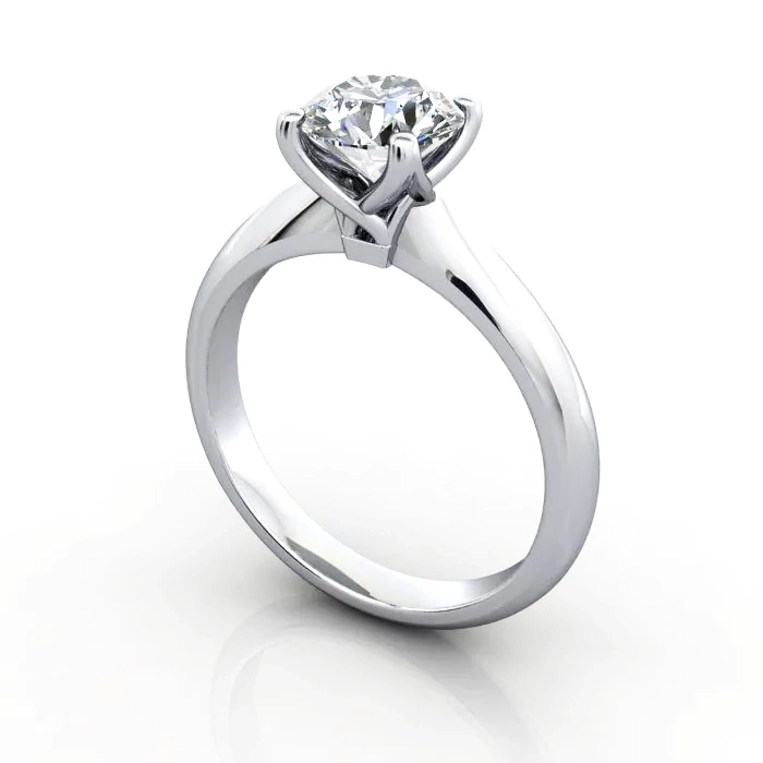 Solitaire-RS43-Round-Platinum-3D Engagement Ring RS43 Platinum