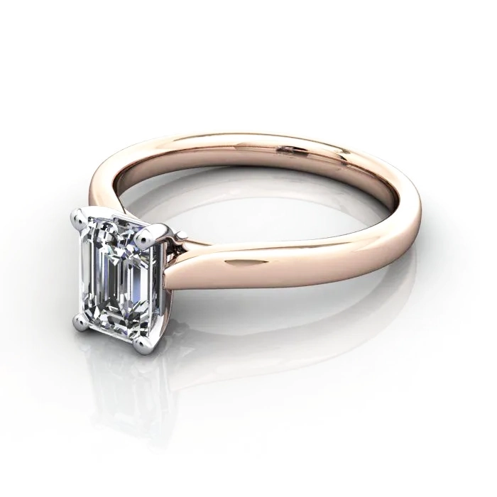 Solitaire-Diamond-Ring-Emerald-RS41-Rose-Gold-LF
