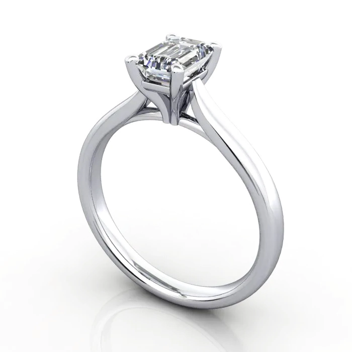 Solitaire-Diamond-Ring-Emerald-RS41-Patinum-3D Solitaire-Diamond-Ring-Emerald-RS41-platinum-3D