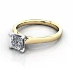 Solitaire-Diamond-Ring-Princess-RS41-Yellow-Gold-LF Solitaire-Diamond-Ring-Princess-RS41-Yellow-Gold-LF
