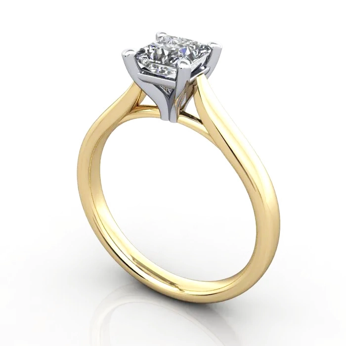 Solitaire-Diamond-Ring-Princess-RS41-Yellow-Gold-3D Solitaire-Diamond-Ring-Princess-RS41-Yellow-Gold-3D