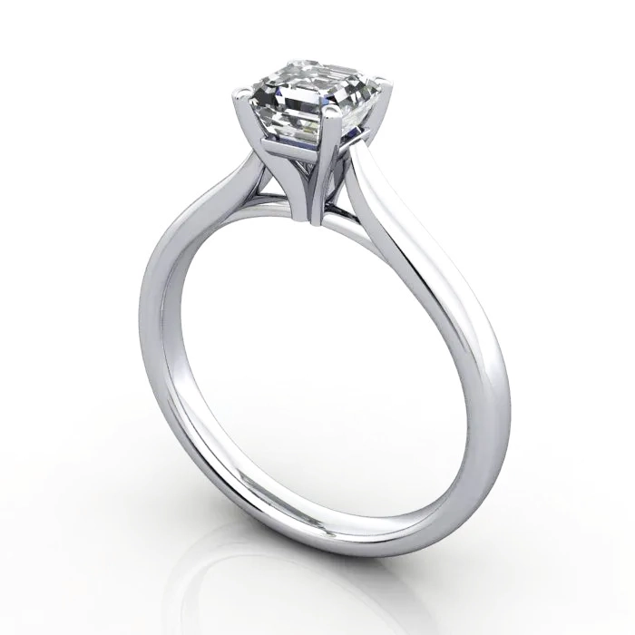 Solitaire-Diamond-Ring-Asscher-RS41-Platinum-3D Solitaire-Diamond-Ring-Asscher-RS41-Platinum-3D