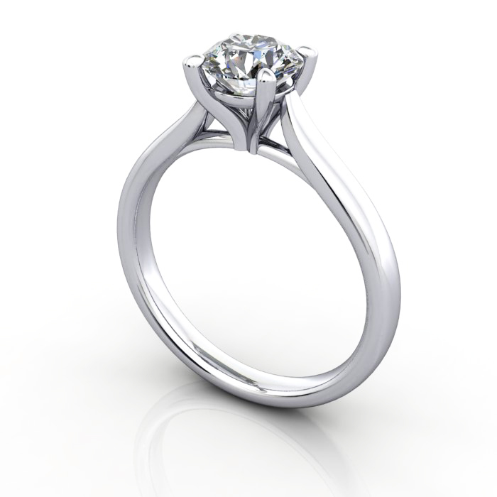 Diamond Ring, RS41, Platinum, 3D