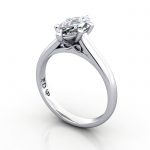 Marquise Engagement Ring, Platinum, RS34, 3D Marquise Engagement Ring, Platinum, RS34, 3D