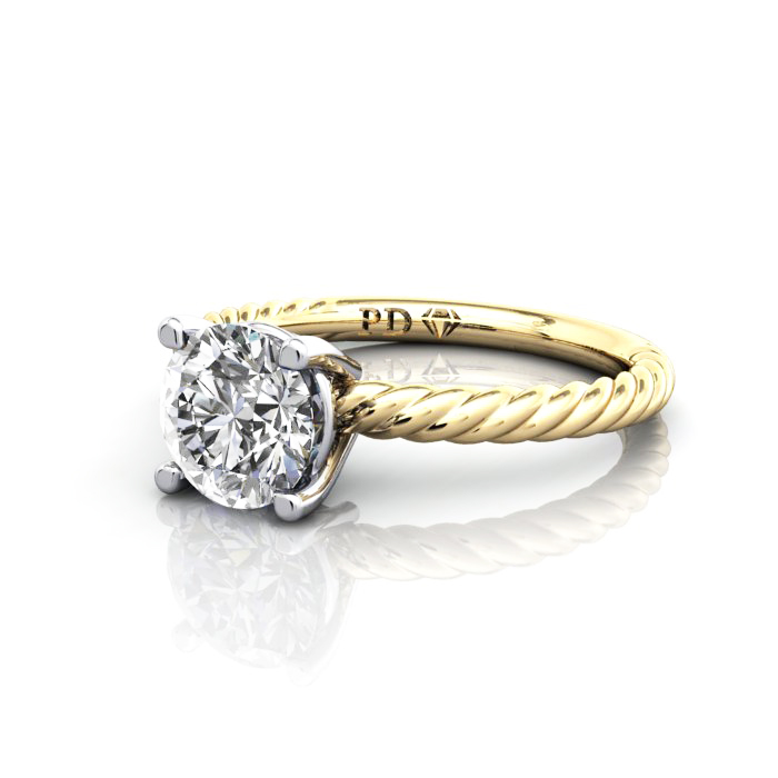 Solitaire Diamond Ring, RS47, Yellow Gold, LF Solitaire Diamond Ring, RS47, Yellow Gold, LF