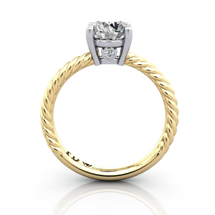 Solitaire Diamond Ring, RS47, Yellow Gold, TF Solitaire Diamond Ring, RS47, Yellow Gold, TF