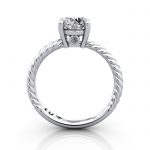 Solitaire Diamond Ring, RS47, White Gold, TF