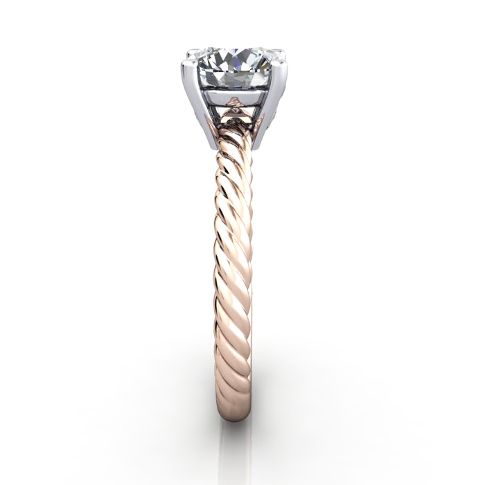 Solitaire Diamond Ring, RS47, Rose Gold, SV Solitaire Diamond Ring, RS47, Rose Gold, SV