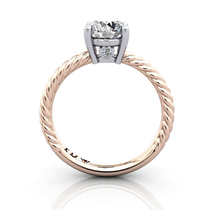 Solitaire Diamond Ring, RS47, Rose Gold, TF Solitaire Diamond Ring, RS47, Rose Gold, TF