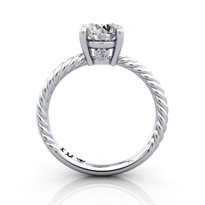 Solitaire Diamond Ring, RS47, Platinum, TF Solitaire Diamond Ring, RS47, Platinum, TF