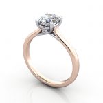 Diamond Solitaire RS44 Oval Rose 3D
