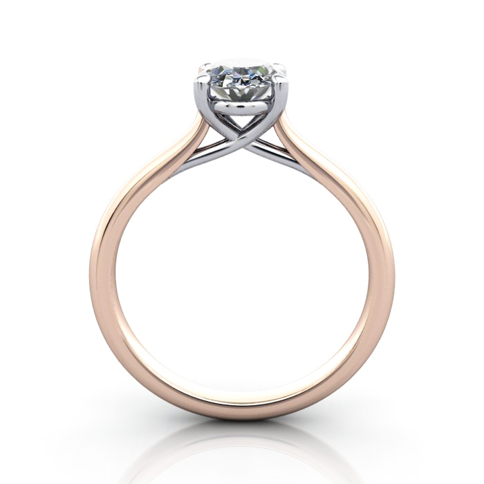 Diamond Solitaire RS44 Oval Rose TF