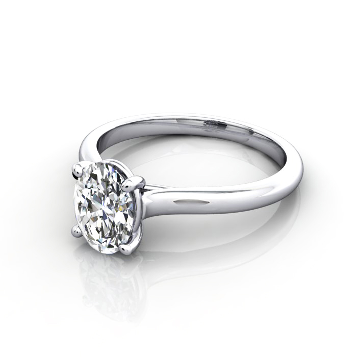 Diamond Solitaire RS44 Oval Platinum LF Diamond Solitaire RS44 Oval Platinum LF