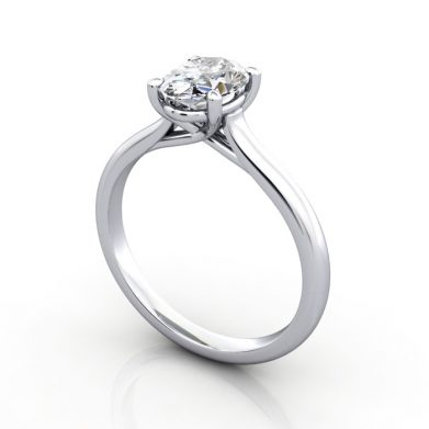 Diamond Solitaire RS44 Oval Platinum 3D