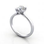 Video-Diamond Solitaire RS44 Oval Platinum 3D Video-Diamond Solitaire RS44 Oval Platinum 3D