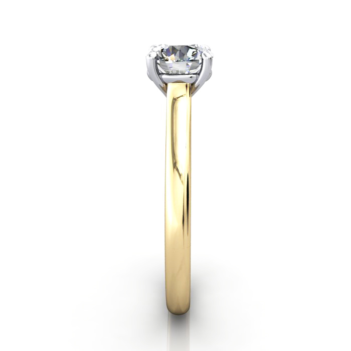 Diamond Solitaire RS44 Round Yellow SV
