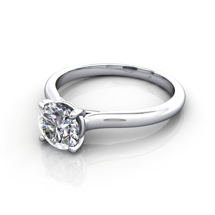 Diamond Solitaire RS44 Round Platinum LF