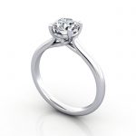 Video-Diamond Solitaire RS44 Round Platinum 3D