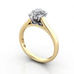 Pear Shape Engagement Ring, Yellow Gold, RS34, 3D Pear Shape Engagement Ring, Yellow Gold, RS34, 3D