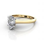 Pear Shape Engagement Ring, Yellow Gold, RS34, LF Pear Shape Engagement Ring, Yellow Gold, RS34, LF