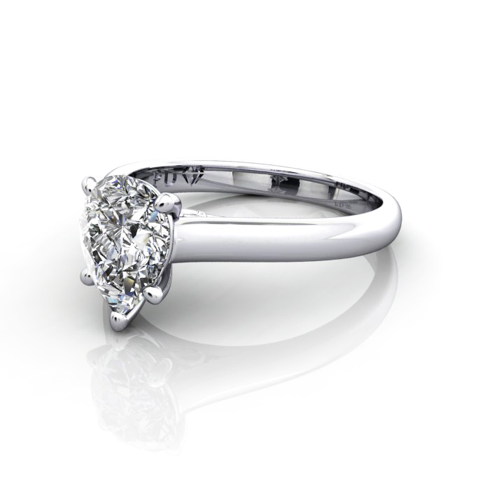 Pear Shape Engagement Ring, White Gold, RS34, LF Pear Shape Engagement Ring, White Gold, RS34, LF