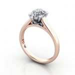 Pear Shape Engagement Ring, Rose Gold, RS34, 3D Pear Shape Engagement Ring, Rose Gold, RS34, 3D