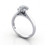 Pear Shape Engagement Ring, Platinum, RS34, 3D